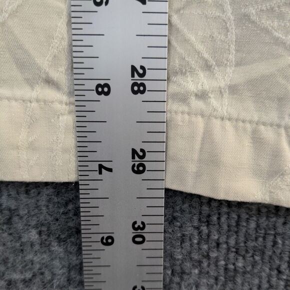 Island Shores Men's Washable Silk Button Up Shirt Cream XL Short Sleeve Pocket - Picture 15 of 16